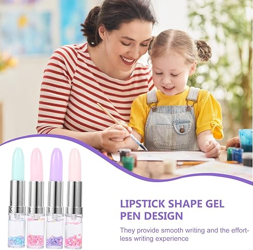 Miniatura 3 de Ciieeo 4 unids pluma de gel niños bolígrafos de escritura rellenos de calcetín ebt Navidad bolígrafos decorativos Navidad pluma tinta pluma regalos