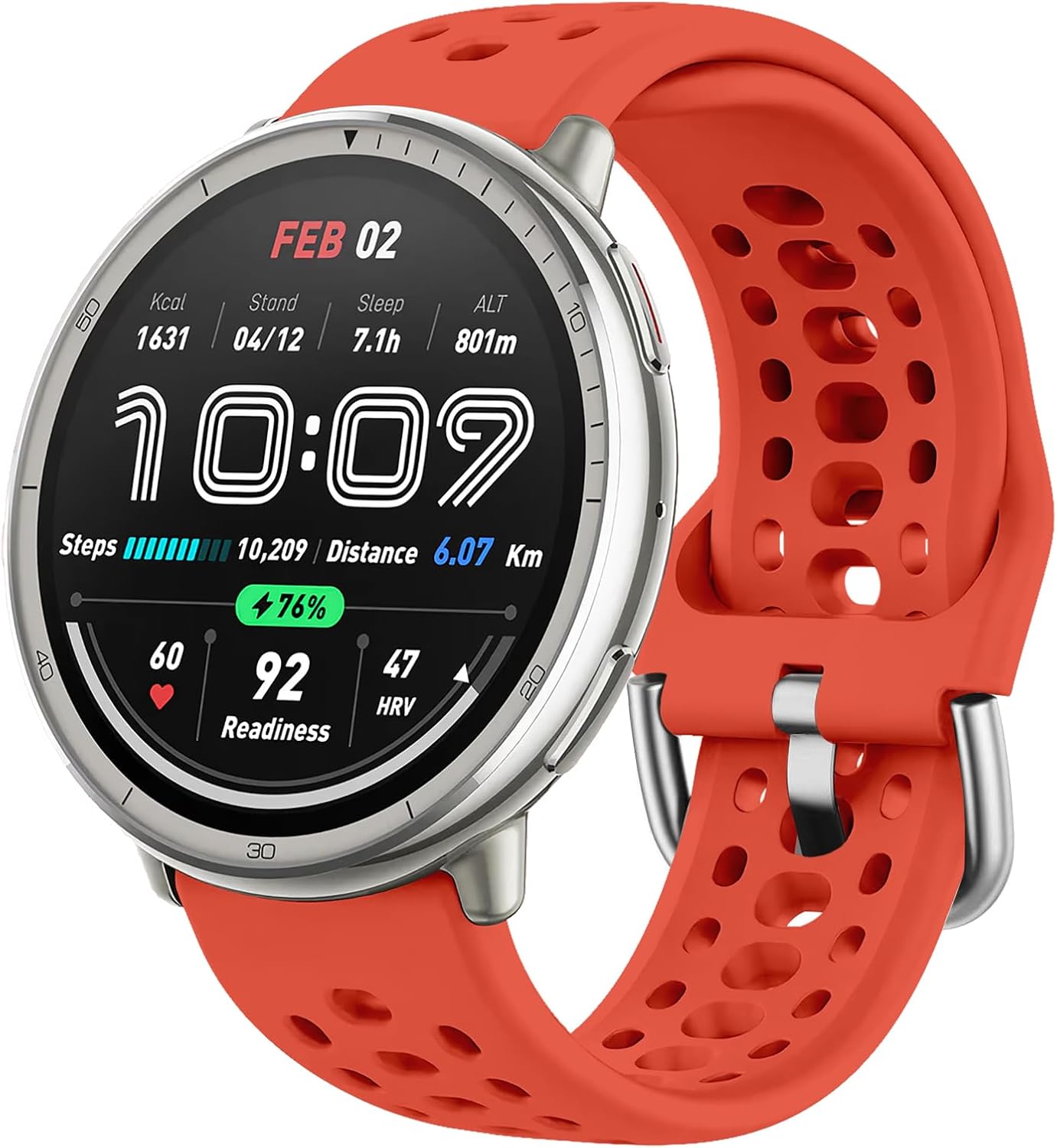 シリコン腕時計バンド Amazfit Active 2/Active用 ソフトスポーツ 通気性 交換用リストバンドストラップ Ama