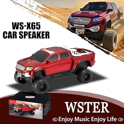 Miniatura 2 de WS-X65 Replica altavoz Bluetooth para camioneta - Sonido HD, radio FM, TWS estéreo, luces LED de fiesta, reproducción USBTF, micrófono incorporado,