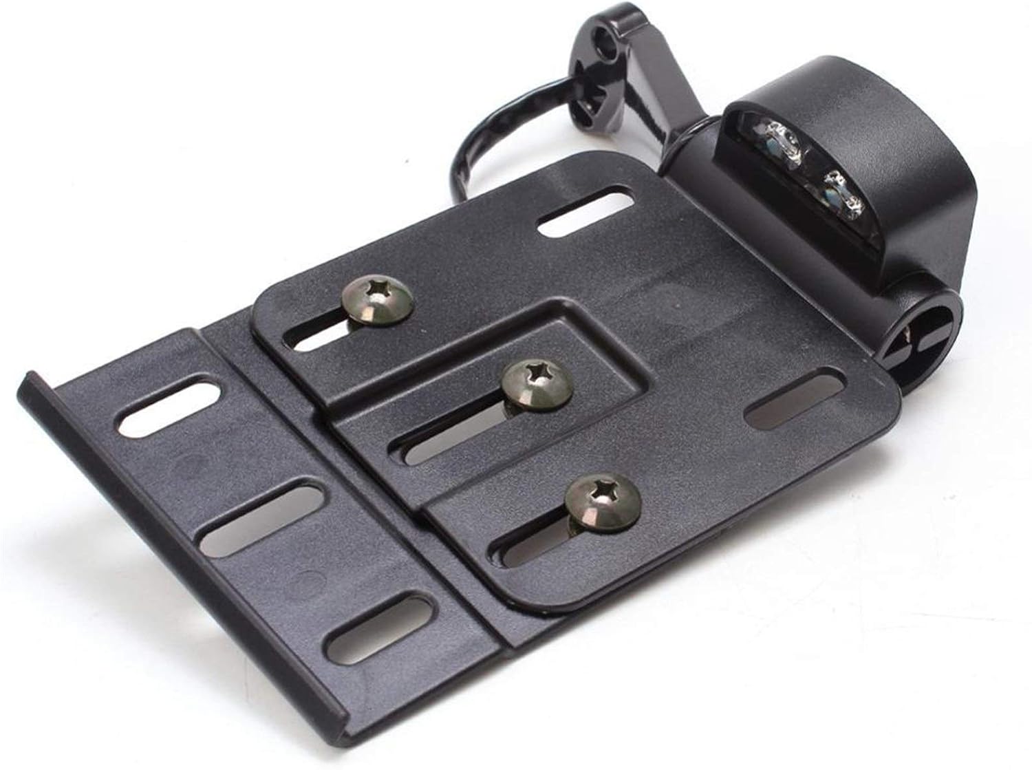 Telescopic Folding LED Light Side Mount License Plate Frame for Harley Sportster XL1200 883L 883N Dyna 04-16 DaJiKan