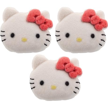 Hello Kitty Candy Marshmallow Heads, Birthday Party Favors, Sugar Coated Chewy Candies