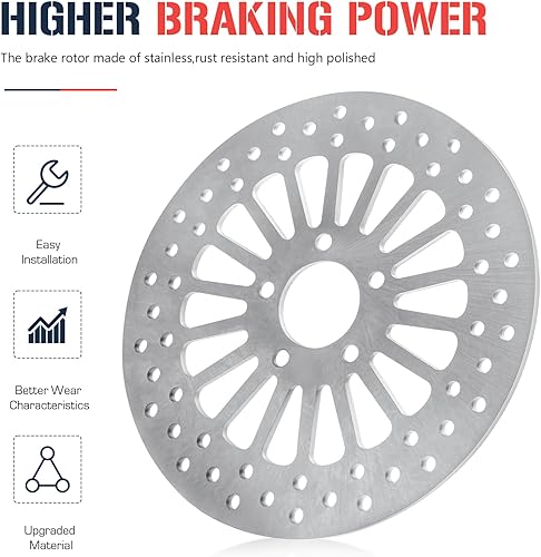 Miniatura 2 de Rotores de freno delantero de 11.8 pulgadas para Harley Davidson Touring modelos para Road King para Street Glide para Road Glide para Road Glide