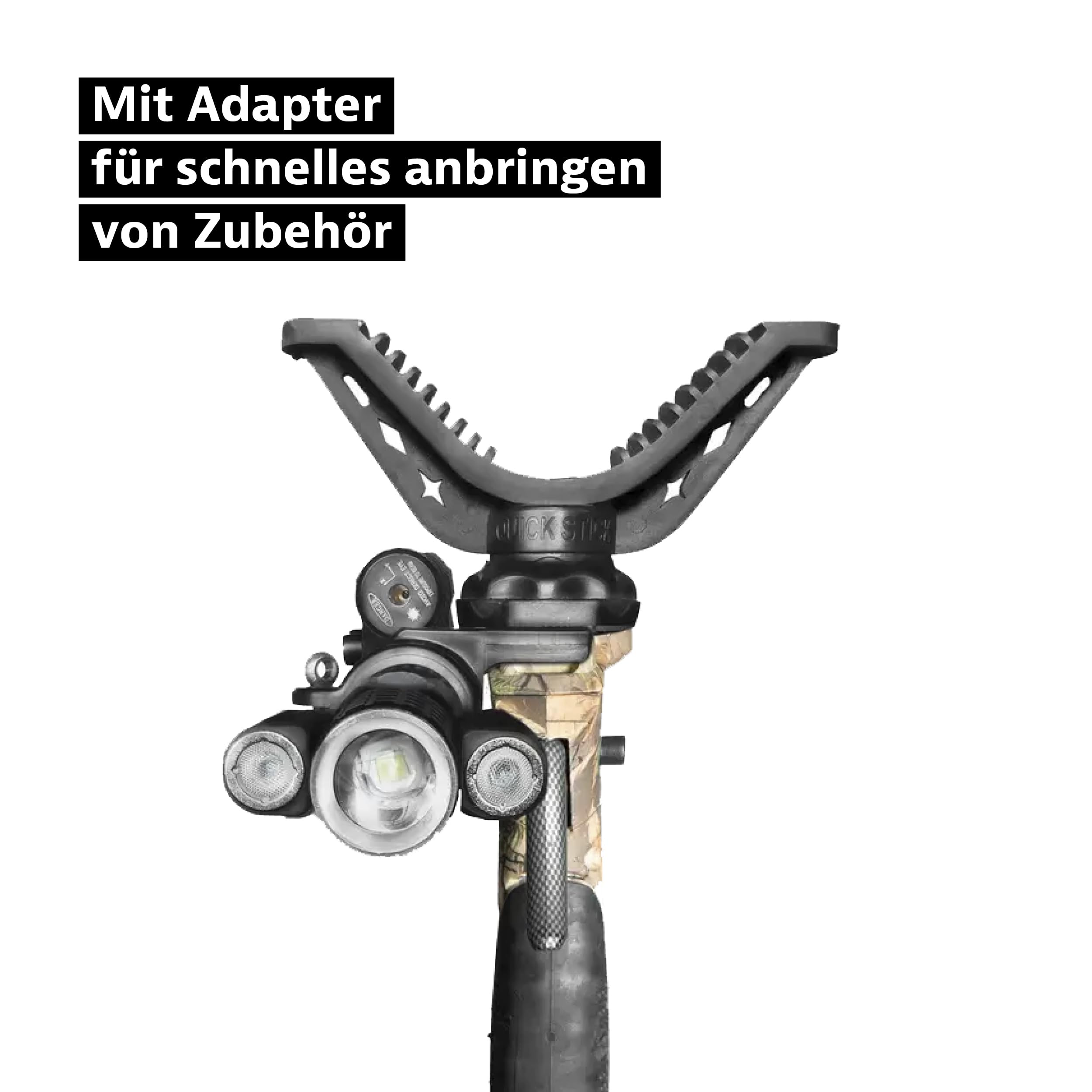 Royal Hunter - Zielstock Jagd Dreibein GEN 4 - Gewehrauflage - Pirschstock oder Schießestock für Jäger - Teleskop mit Schnelllverschlußsystem - stufenlos verstellbar von 200cm bis 160cm