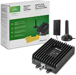 SureCall Fusion2Go 3.0 Vehicle Cell Phone Signal Booster for Car, Truck, Van, SUV, Boosts 5G/4G LTE for All Canadian Carriers, Telus, Bell, Rogers, High Gain Exterior Antenna, Multi-User, ISED Approved, USA Company