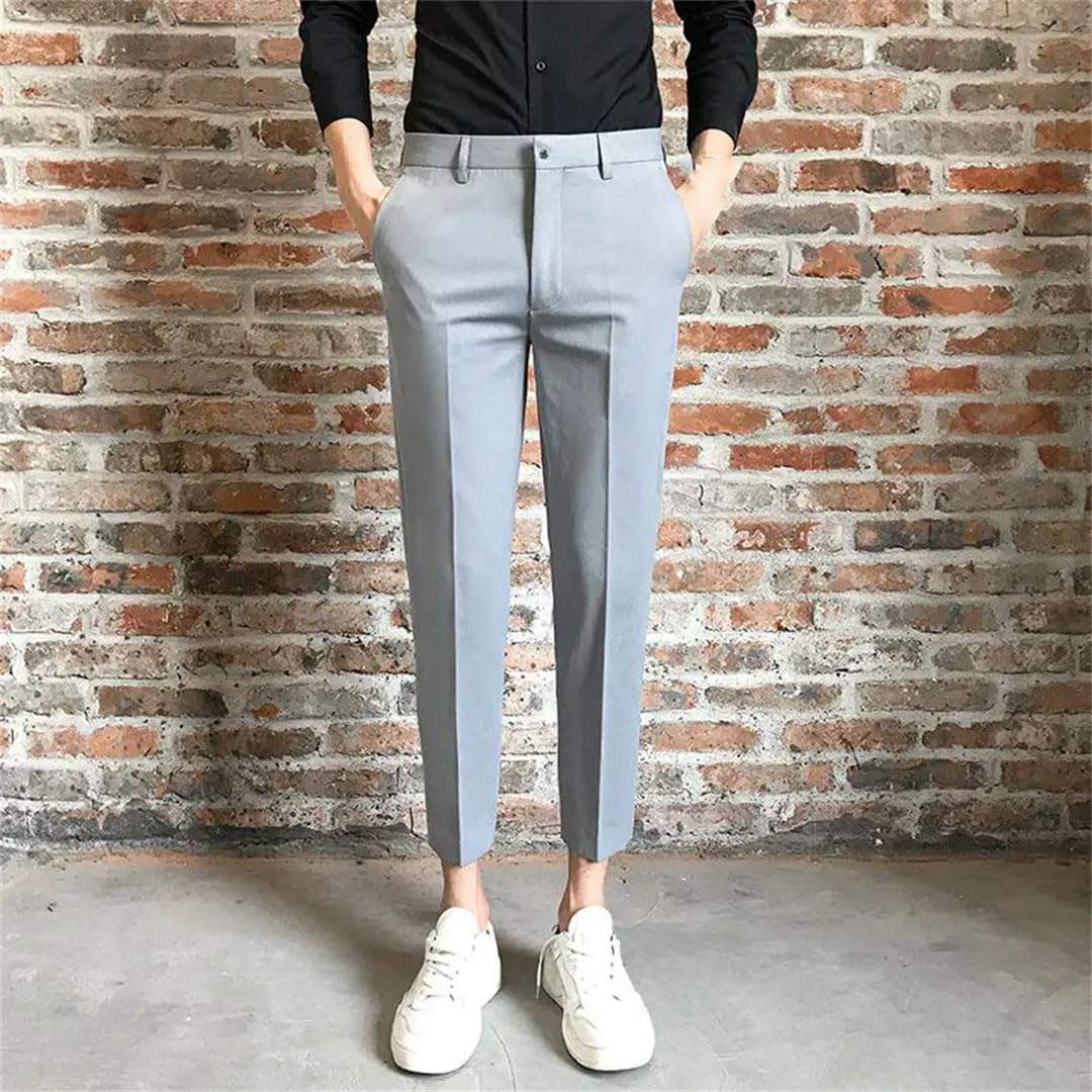 Pantaloni formali slim da uomo Primavera Estate Pantaloni da uomo larghi dritti Pantaloni da uomo