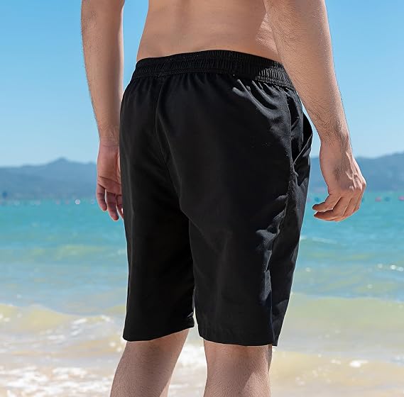 Mens Beach Shorts Solid Color