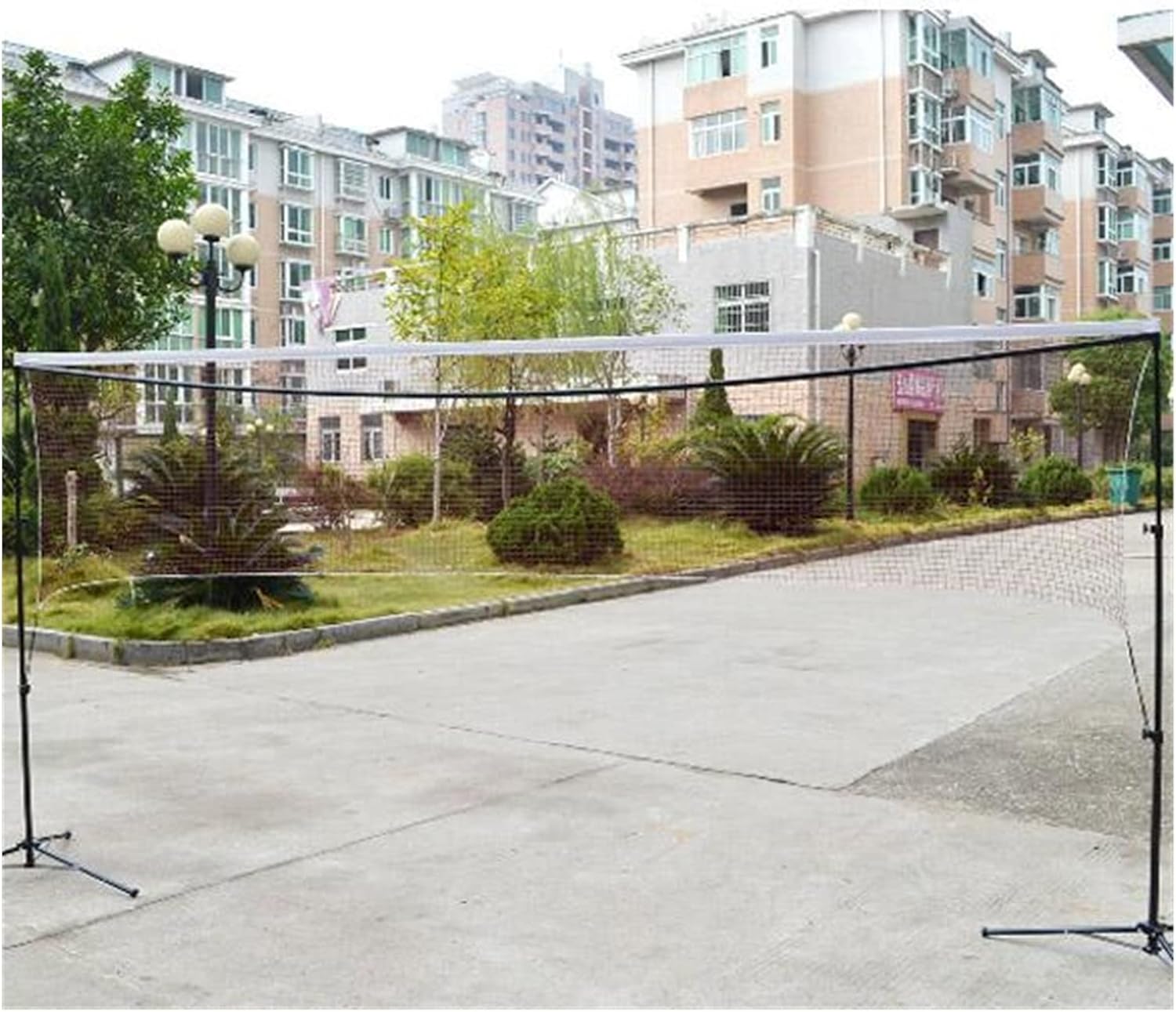 ZZSRJ Professional Training Square Net Standard Badminton Net Sports Volleyball Training Portable Quick Entry Tennis (Color : Red)