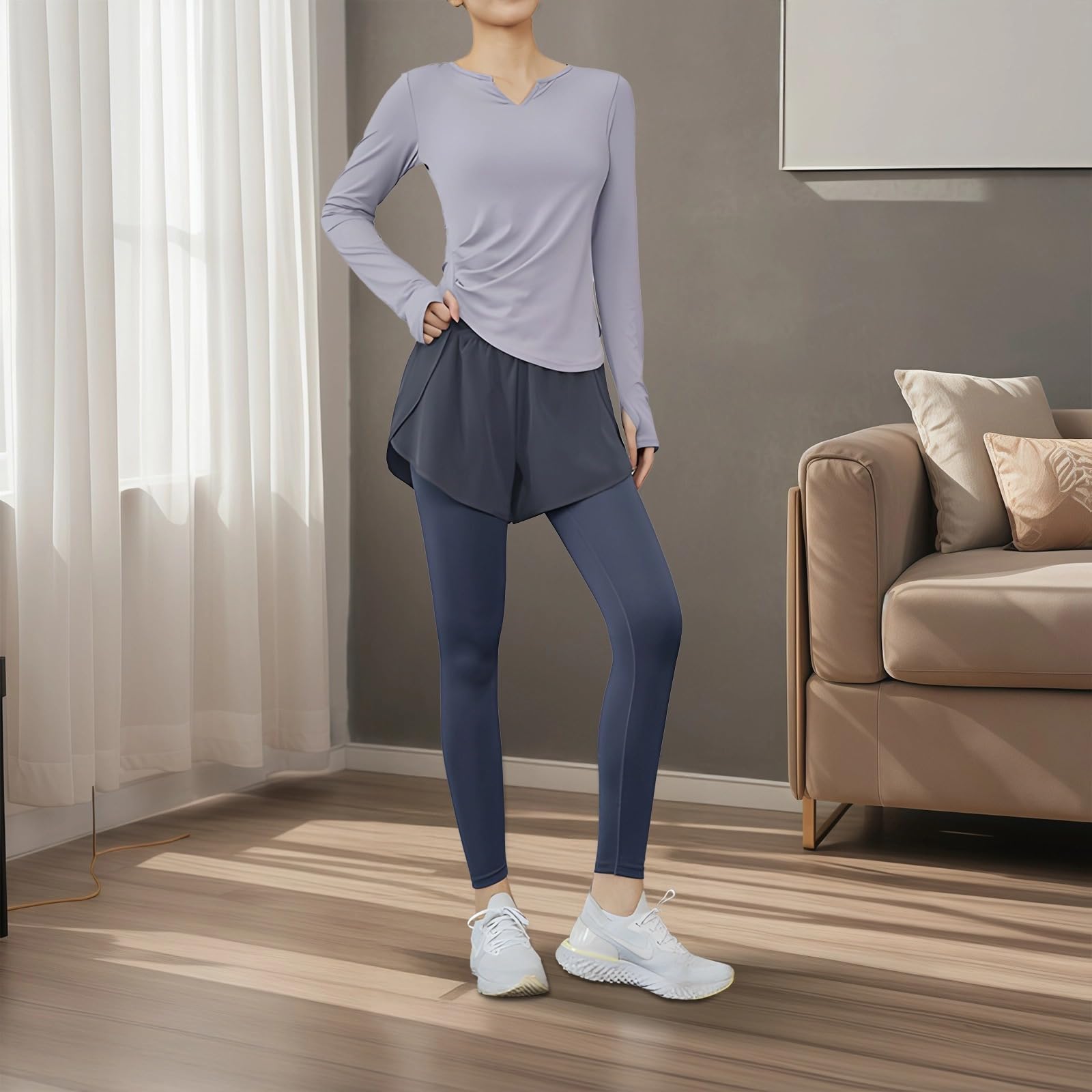 Conjuntos de entrenamiento genéricos de tres piezas para mujer, conjuntos de yoga de 3 piezas con telas transpirables y diseño antibolitas, talla XXL para 135-150 libras, trajes deportivos versátiles