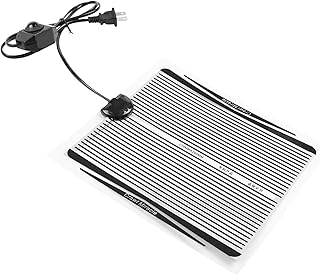 Reptile Heating Pad with Temperature Control, 110V 15W Reptile Pet Under Tank Warmer Pad Terrarium Heat Mat for Bearded Dragon/Leopard Gecko/Turtle/Snake/Lizard/Frog/Spider