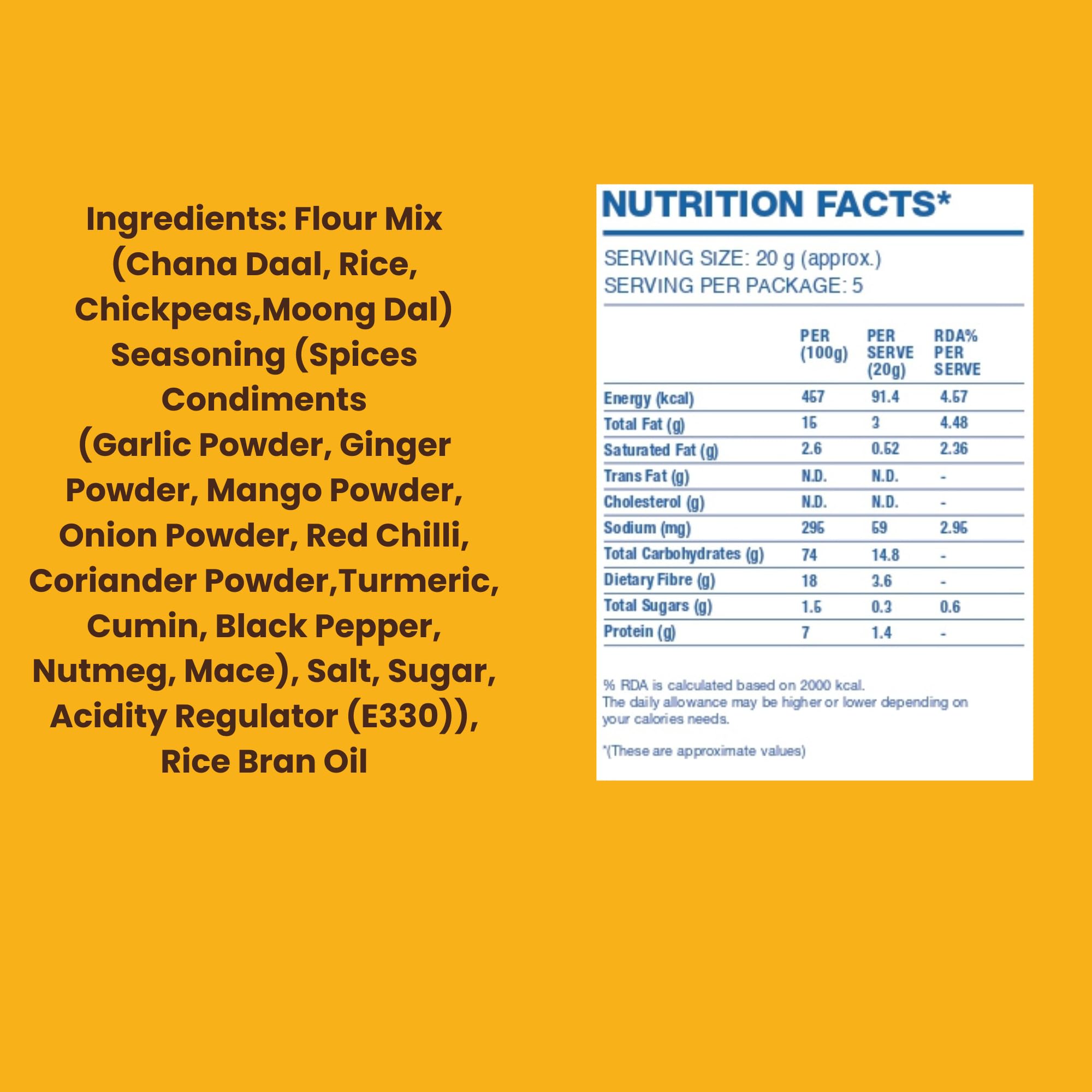 Kikibix Baked Chatpata Bhujia Healthy Snacks & Namkeen for diabetics, Low Fat, Low Calories, High Protein Bhujiya Diet Mixture- lemon Chilli Flavor No Palm Oil, Baked Not Fried (Pack of 2) - Image 2 thumbnail
