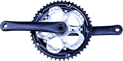 Miniatura 3 de Rueda de acero y manivela, bielas de bicicleta de carretera, manivela cuadrada cónica, se adapta a rueda libre y casete de 8 velocidades o menos,