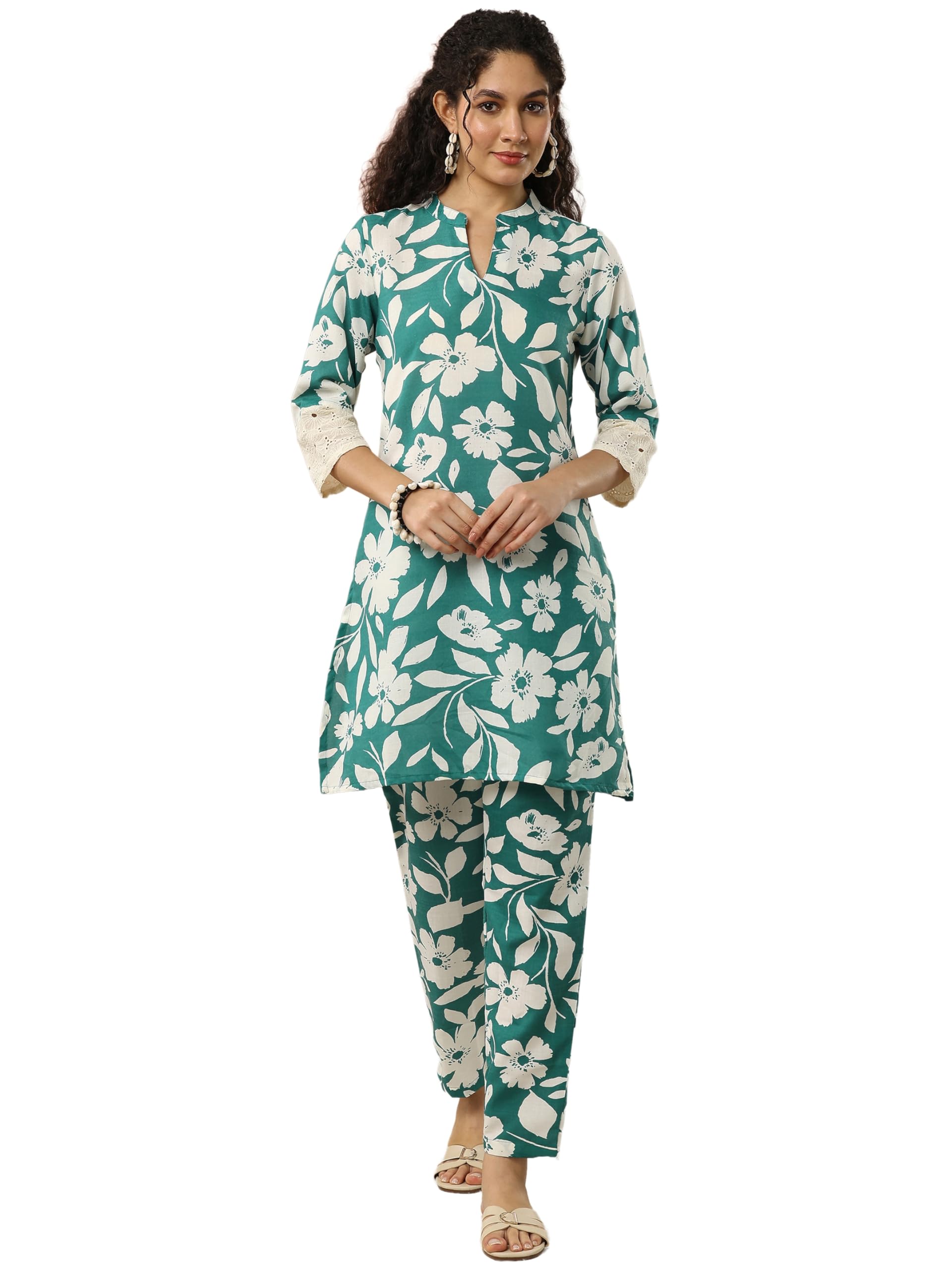 libas Printed Cotton Blend Co-Ord Set-picture-37