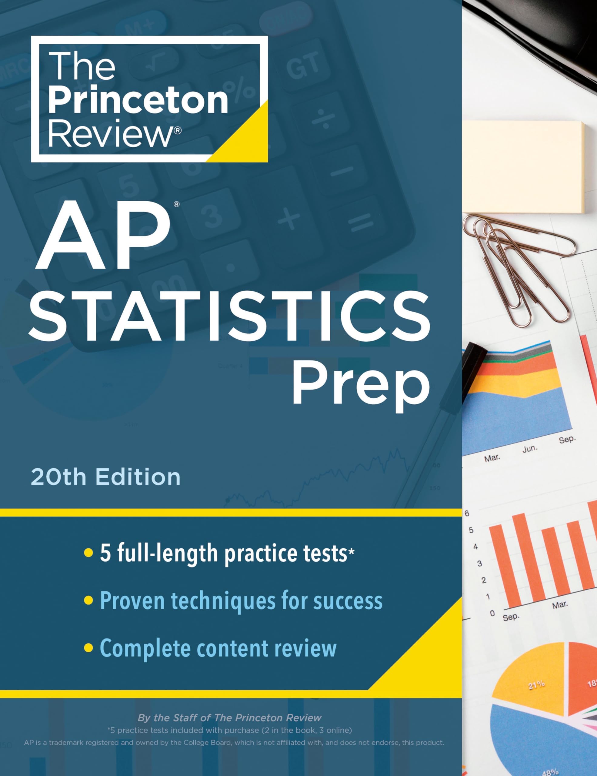 Princeton Review AP Statistics Prep, 20th Edition: 5 Practice Tests + Complete Content Review + Strategies & Techniques (2024)