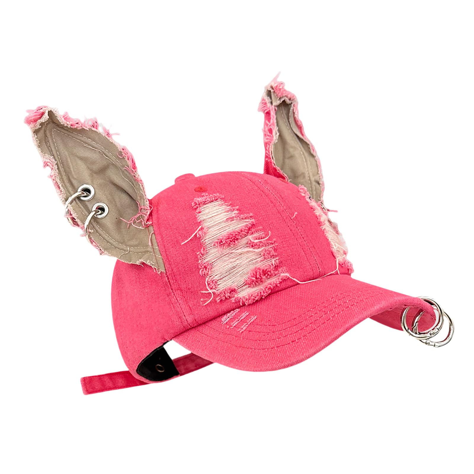 Jazuaiao 2000s Dog Ear Baseball Hat Breathable Fabric Adjustable Truckers Hat for Hiphop Dancing and Theme Event Gathering Hiphop