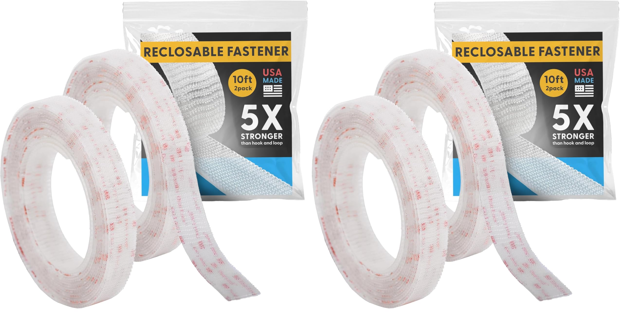 Industrial Reclosable Adhesive Tape - 10FT 2 Pack -19