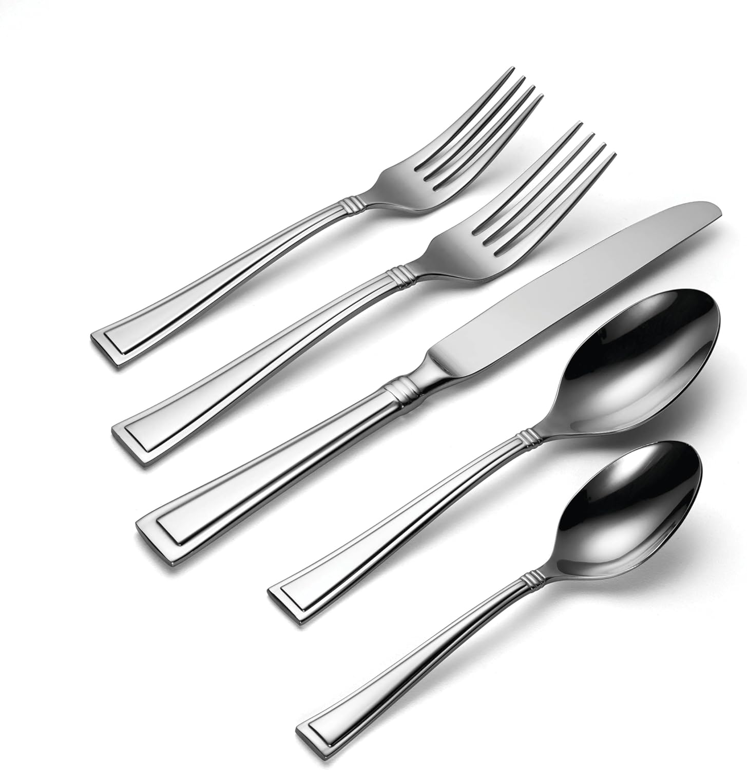 Oneida Butler 20 Piece Everyday Flatware, Service for 4, 18/0 Stainless Steel, Silverware Set
