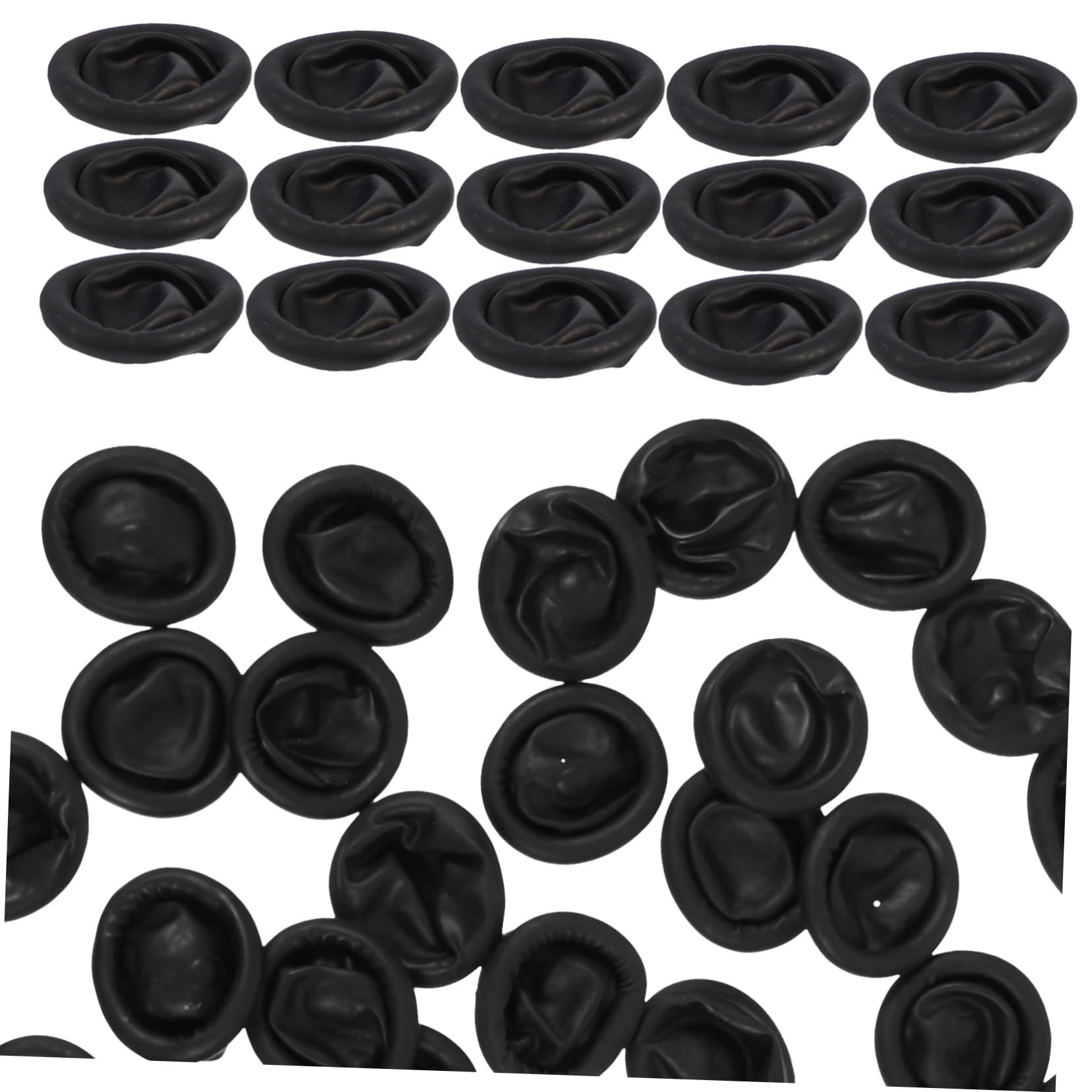 FOMIYES 200pcs Rubber Dust- Finger Stall Work Glove Replaceable Finger Small Finger Cot Thumb Protector Anti-Static Finger Portable Finger Finger Cover Black