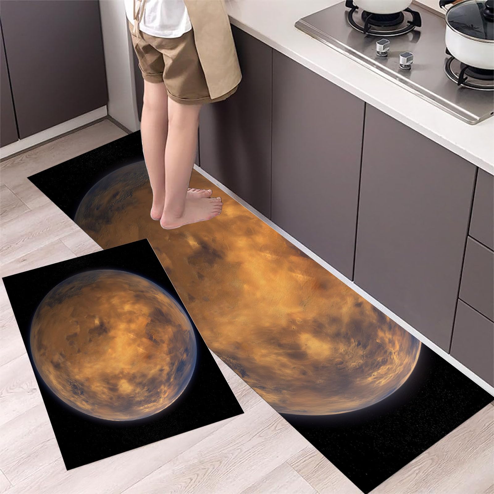 Alfombras de cocina DUOTCYELE Marte para un suelo cómodo en el pasillo y la entrada