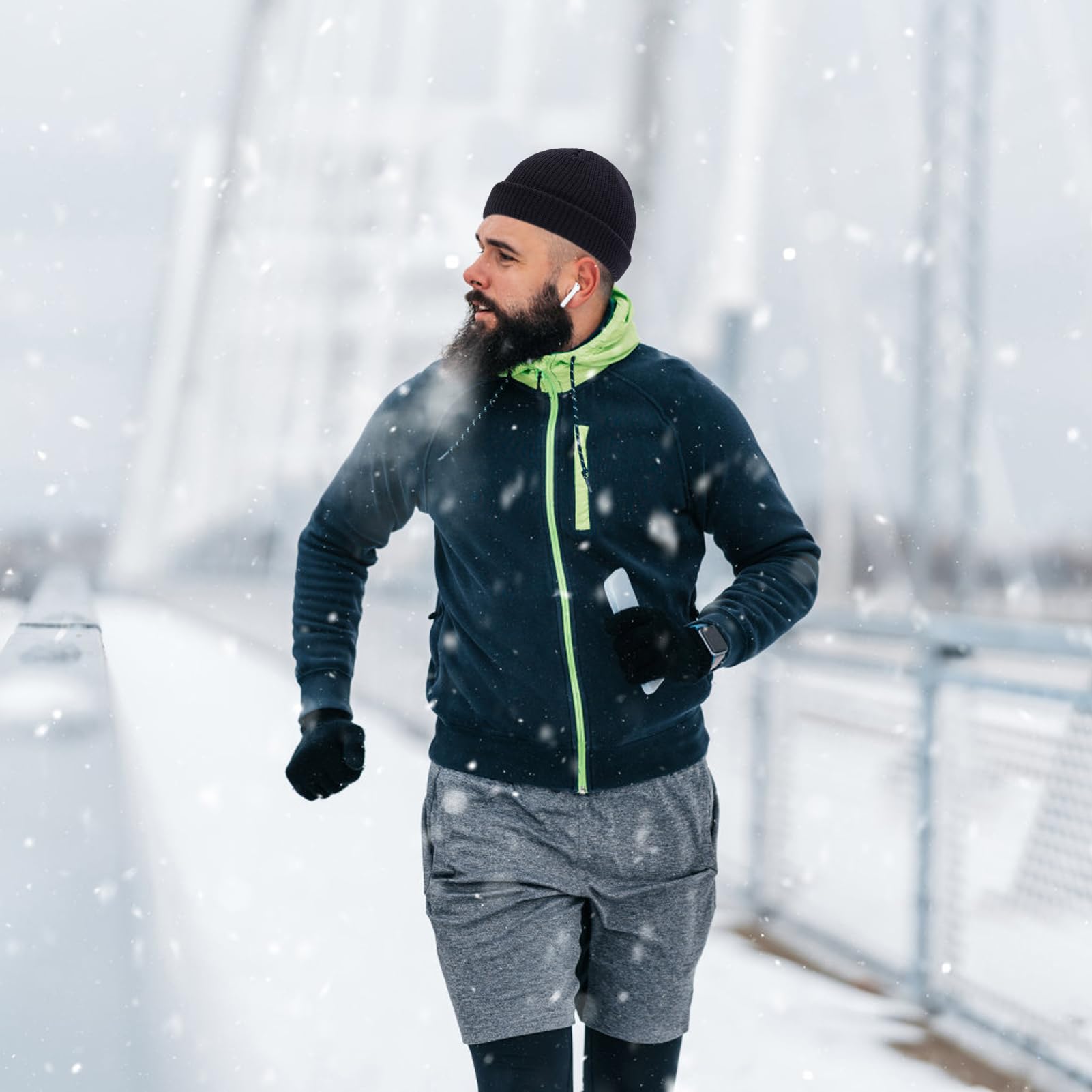 Mütze Schal Handschuh-Sets für Herren Damen 6-Stücke Mode Strick Beanie Hüte Touchscreen Handschuhe Warmes Set für kaltes Wetter