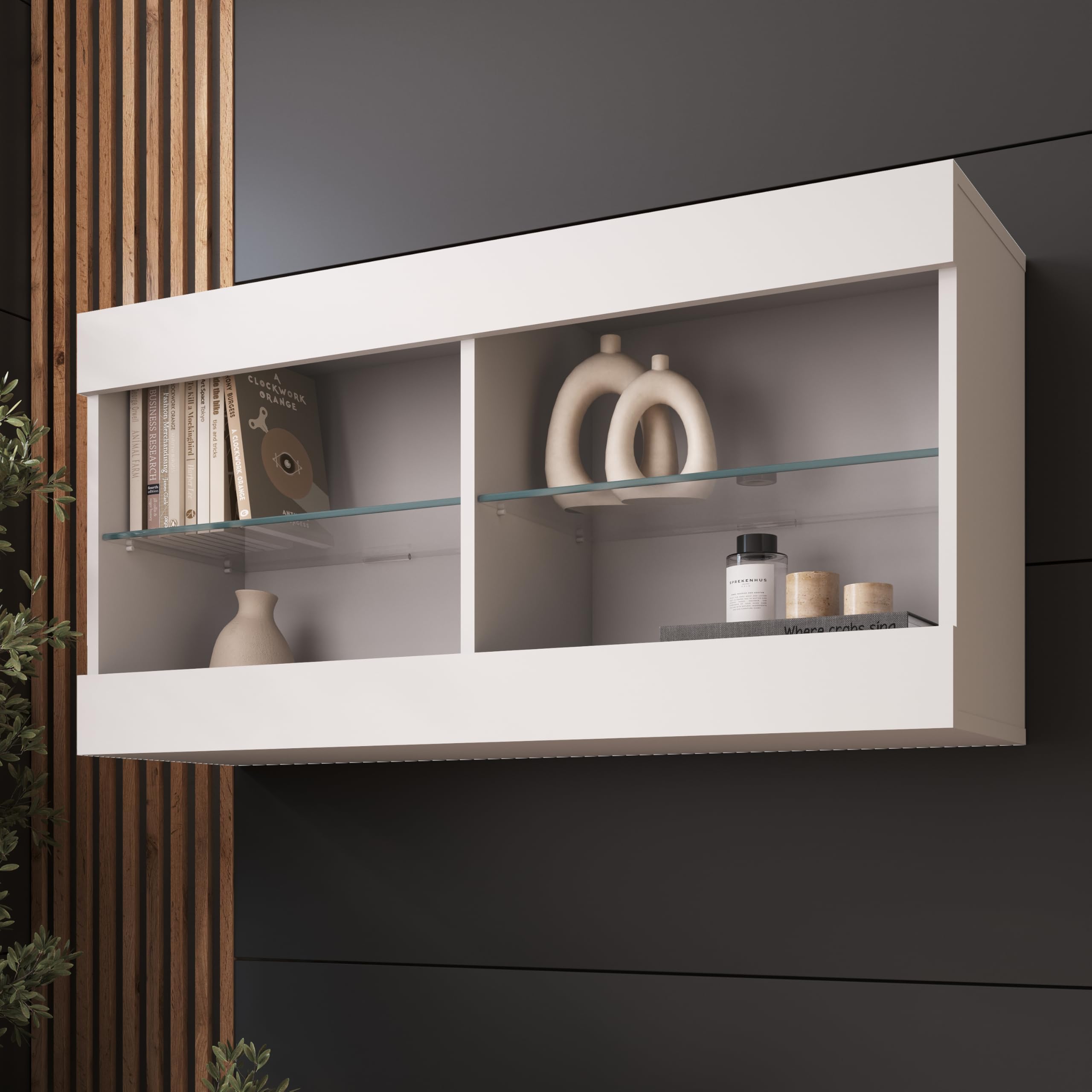 Komodee Conjunto de Muebles Tivoli SET6, Blanco/Blanco, 200x195x35 cm