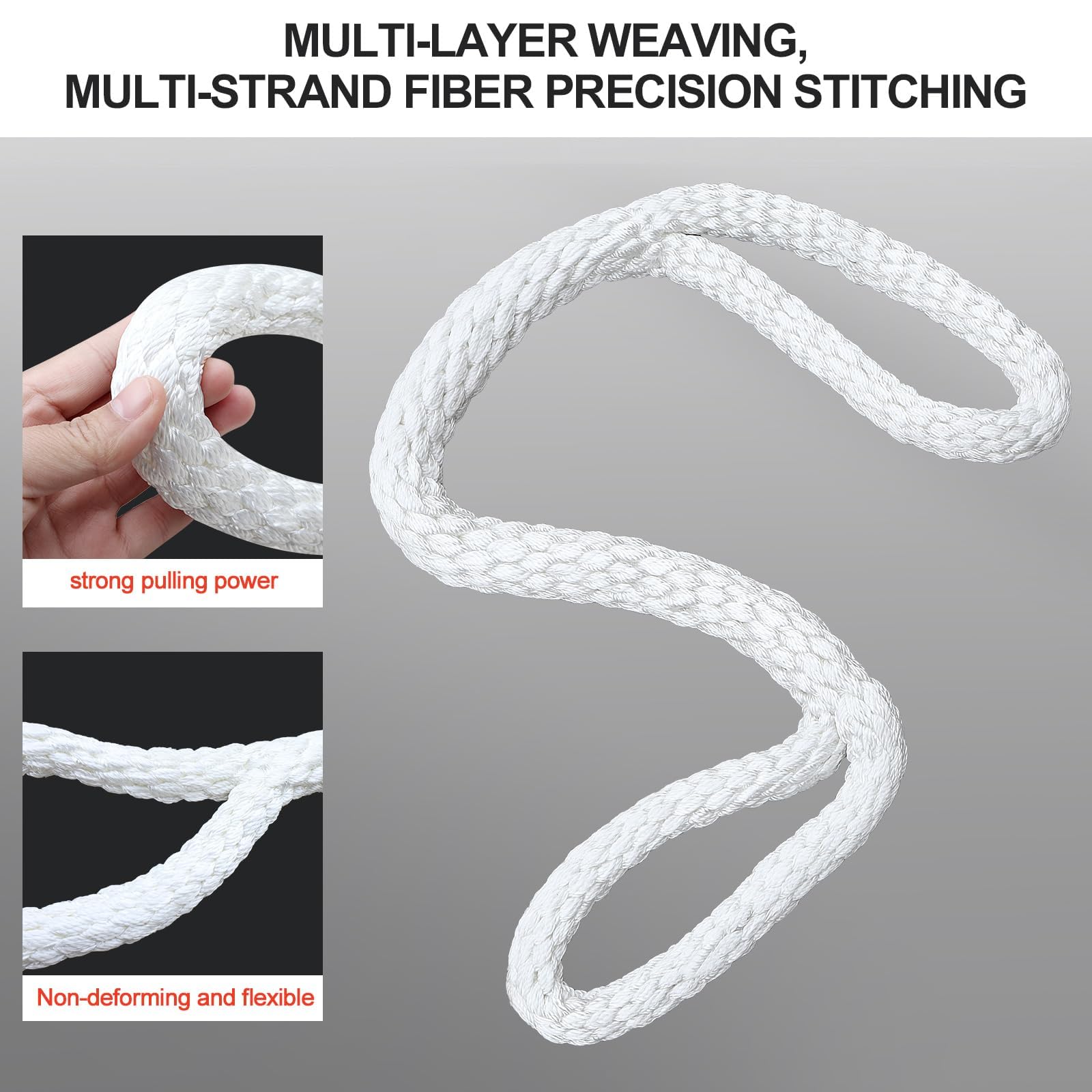 Cuerda Tríceps 1m para Polea Gimnasio, Accesorio Máquina Cable de Nylon Resistente (Soporta 2 Toneladas), Diseño de Bucle para Agarre Cómodo, Ideal para Bíceps, Culturismo y Fitness en Casa