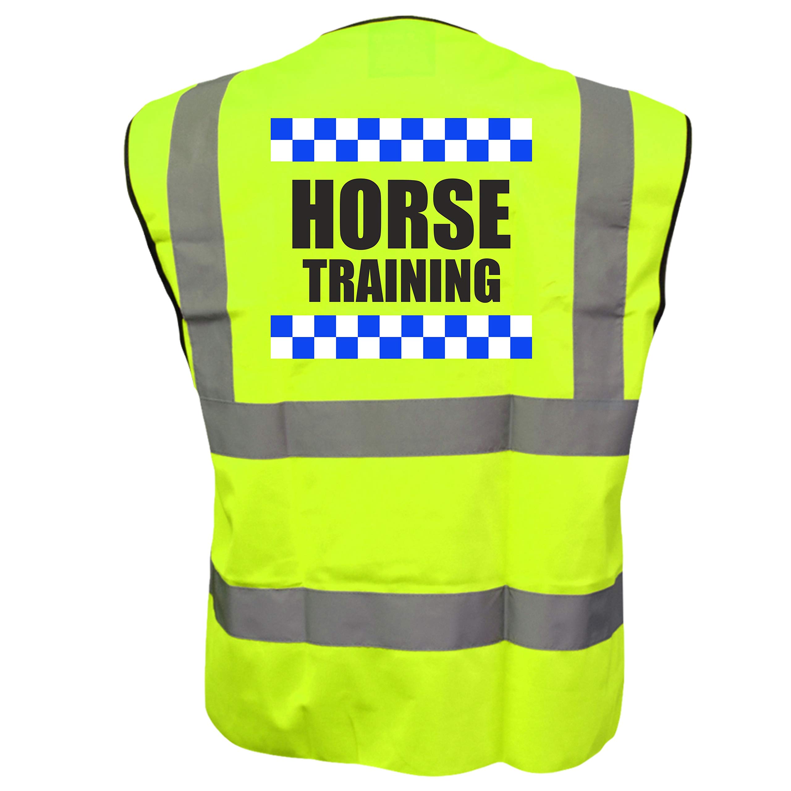 Equestrian SILLITOE HORSE TRAINING Hi Viz Vis Vest Horse Riding Equine Safe Reflective Waistcoat Jacket Road Safety Visibility Small