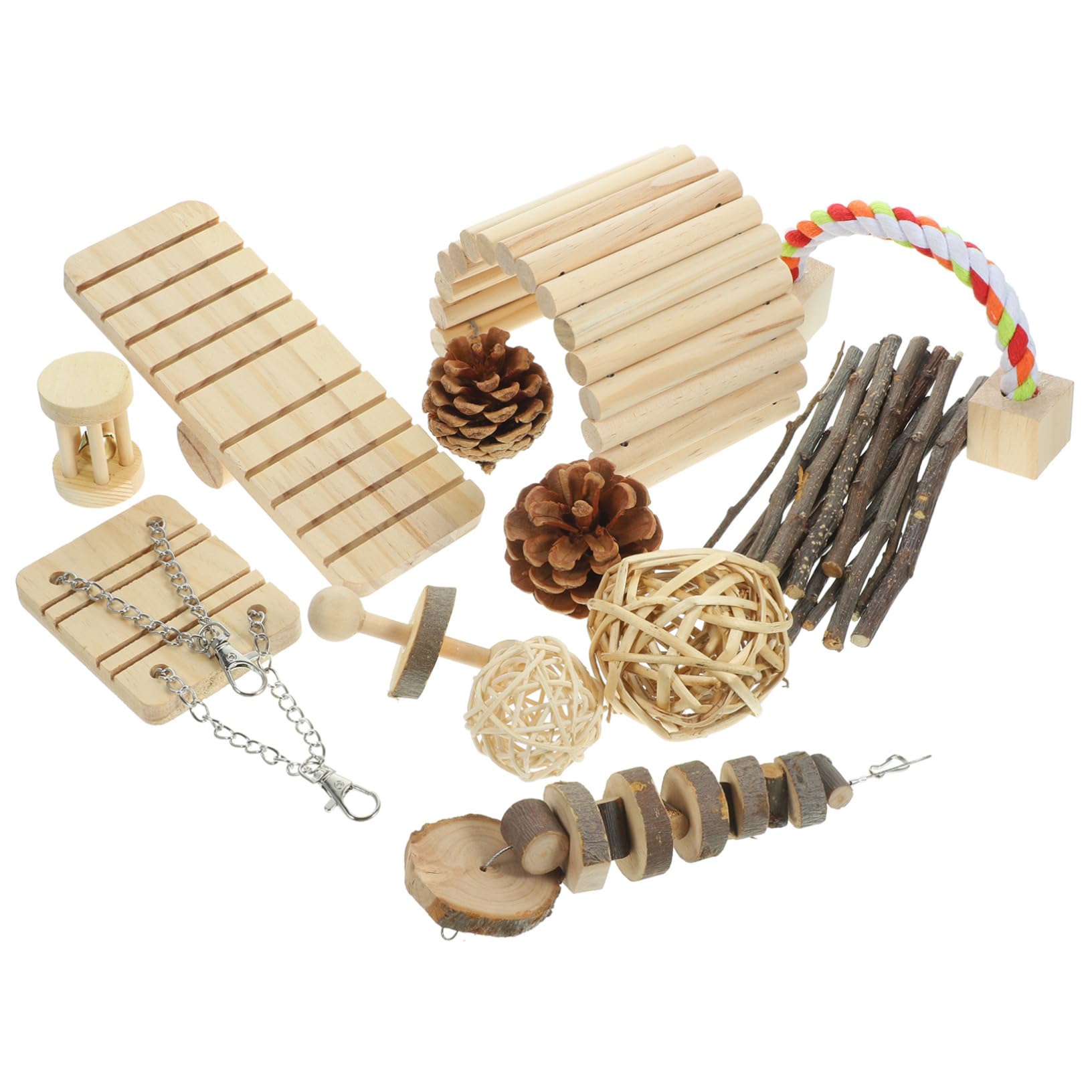 1satz Hamster Kauspielzeug Set Mit Karotten-heu-bällen Und Wippe Spielzeuge Für Kaninchen Und Nager Zur Zahnreinigung Und Beschäftigung Für Gesunde Zahn Und Spielverhalten