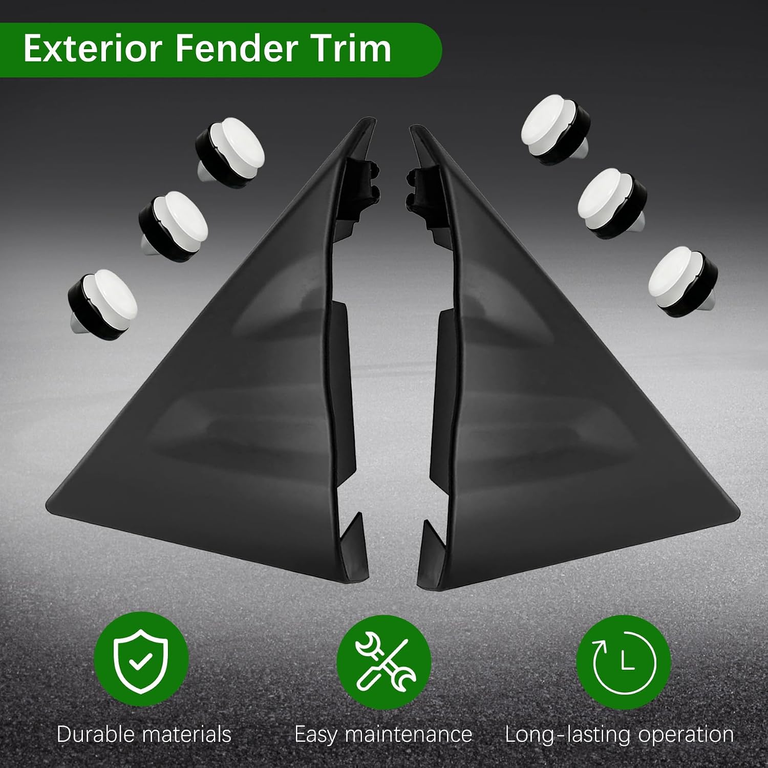 2Pcs Exterior Fender Trim Upper Molding w/Clips, Left and Right Side A Pillar Mirror Corner Molding Fit for Ford Transit-150 Transit-250 Transit-350 Transit-350HD 2015-2021#CK4Z-16003-CA CK4Z16004CA