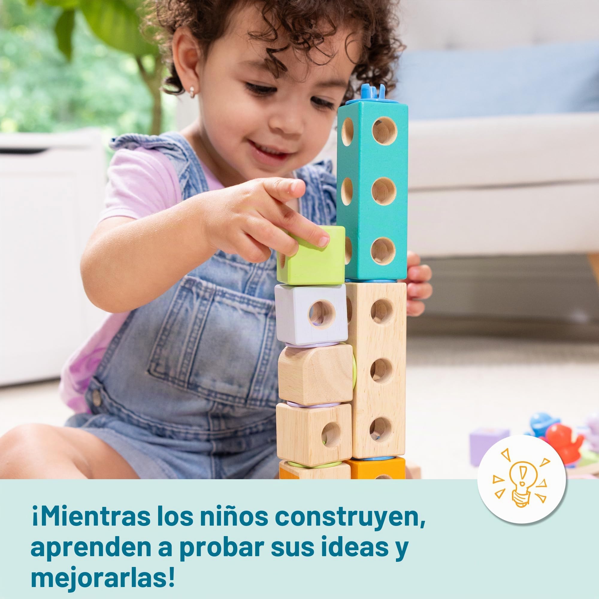 Melissa & Doug - Set De Juegos CREA Tu Propia Ciudad De Madera: Bloques De Construcción Niños De Ciudad | Juguetes Niños 2 Años O Más con 73 Piezas De Madera | Regalo Niño 2 Años O Más