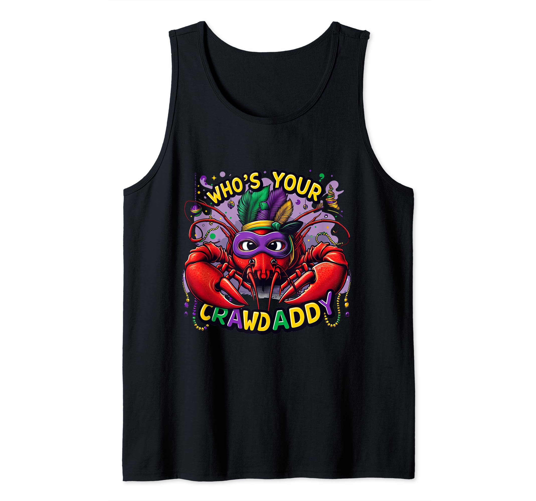 Who's Your Crawdaddy Mardi Gras Crawfish Party Graphic Tank Top