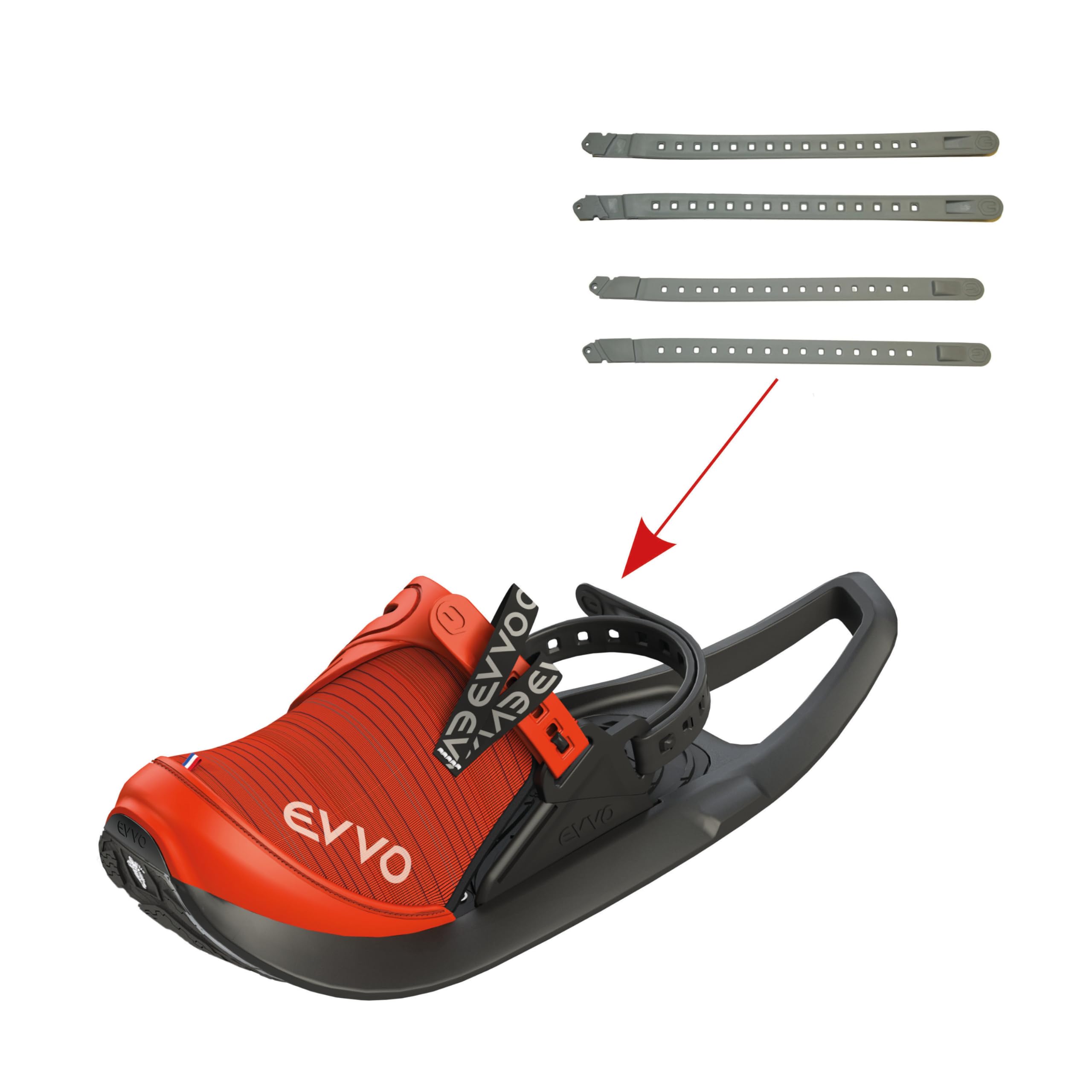 EVVO Kit Sangles Arrière pour Raquettes à Neige, Toree et Snowshoe Originale Made in France