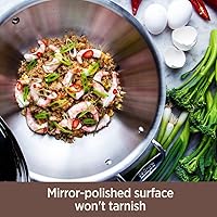 Vista 3 de All-Clad Copper Core 5-Ply Stainless Steel Fry Pan 12 Inch Induction Oven Broiler Safe 600F Pots and Pans, Cookware Silver