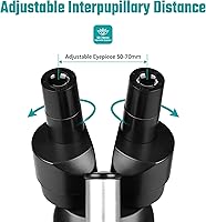 Vista 3 de ESSLNB Microscopio estéreo binocular montado, microscopios, microscopio biológico portátil con oculares WF10x, objetivos 3X, aumento 30X