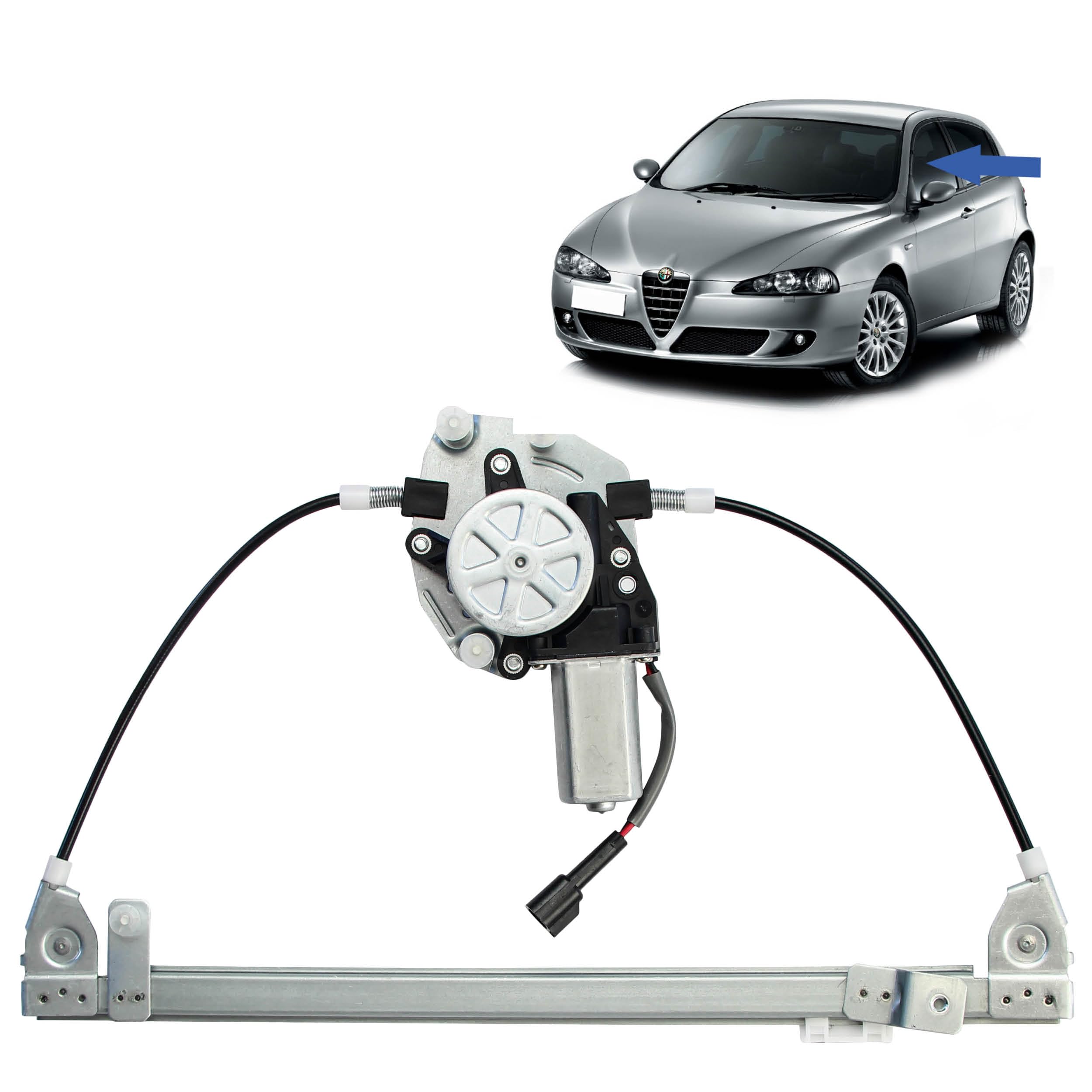 STARKIT PERFORMANCE Alzacristallo compatibile per Alfa 147 (2000-2010) CON MOTORINO. ALZAVETRO ANTERIORE SINISTRO (guida) 46751871