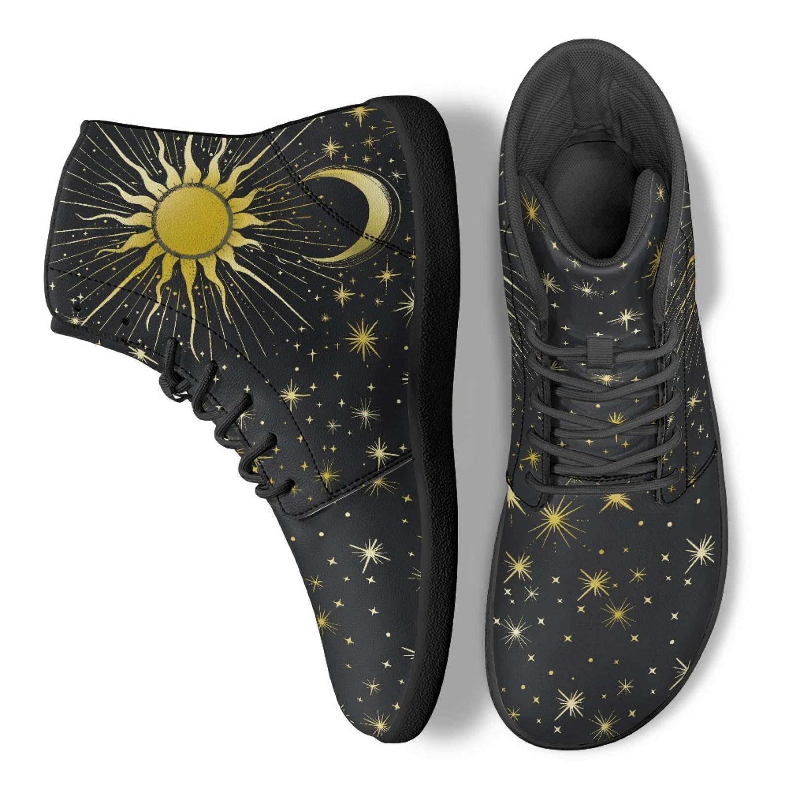 Dajingkj Bequeme PU-Leder Barfußschuhe Damen Herren Atmungsaktiv Sneaker & Sportschuhe für Outdoor & Indoor