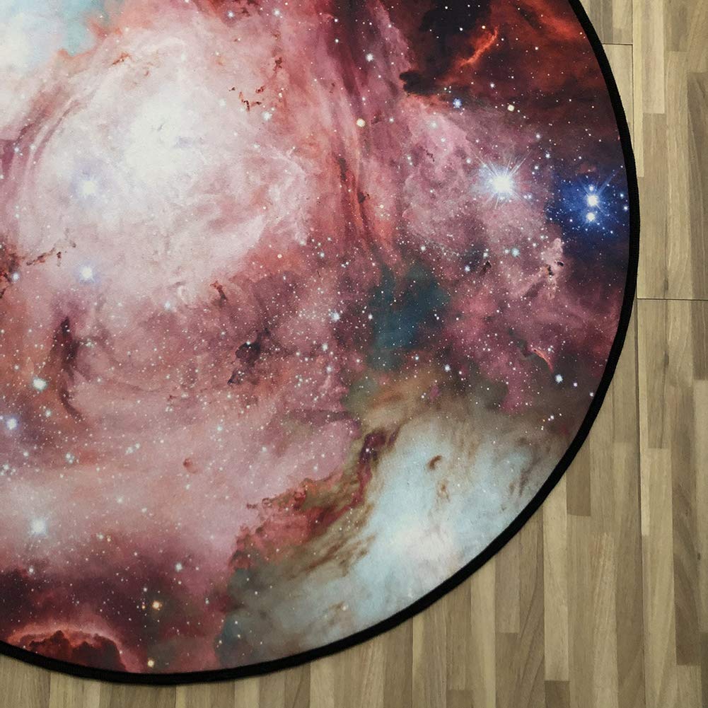Okrągłe dywaniki, Universe Space Nebula Stars Starry Carpet Duża mata podłogowa do salonu, gabinetu, sypialni dla dzieci (mgławica Stars, średnica 120 cm)