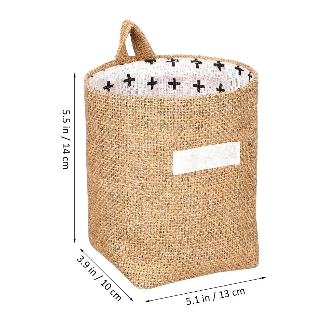 Cabilock 6pcs Storage Bag Multifunctional Woven Storage Basket Organization Over The Door Storage Organizer Storage Baskets Organizing Cotton Basket Storage Fabric Burlap Large Cotton Linen