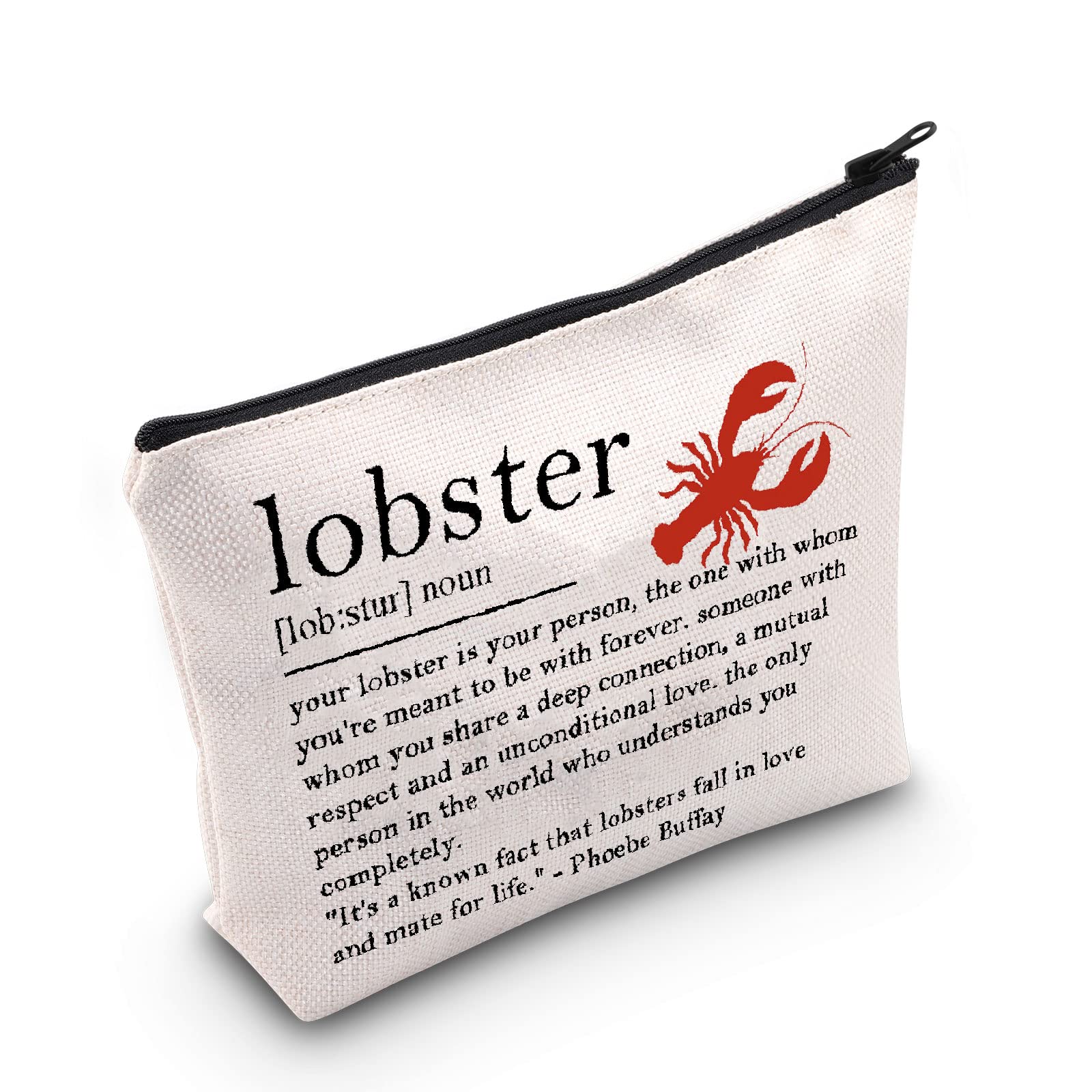 POFULL Lobster Lover Gift Lobster Definition Cosmetic Bag Valentines Day Gift (Lobster Cosmetic Bag)