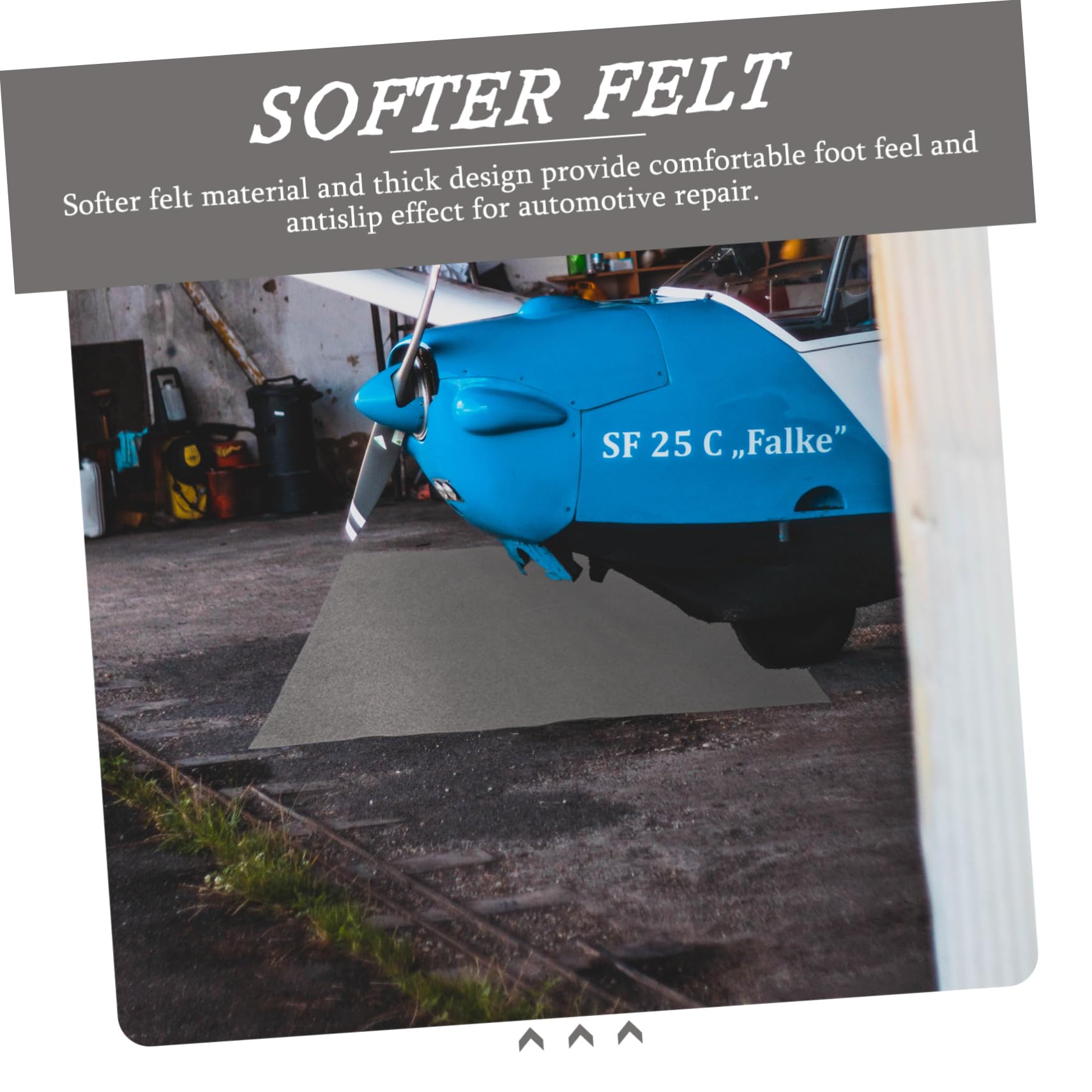 Cabilock Alfombrillas de Fieltro Absorbentes de Aceite para Garaje, Estera para Debajo del Coche, Gruesa y Antideslizante, Tamaño Mediano, Uso en Mantenimiento y Reparación Automotriz para Hombres