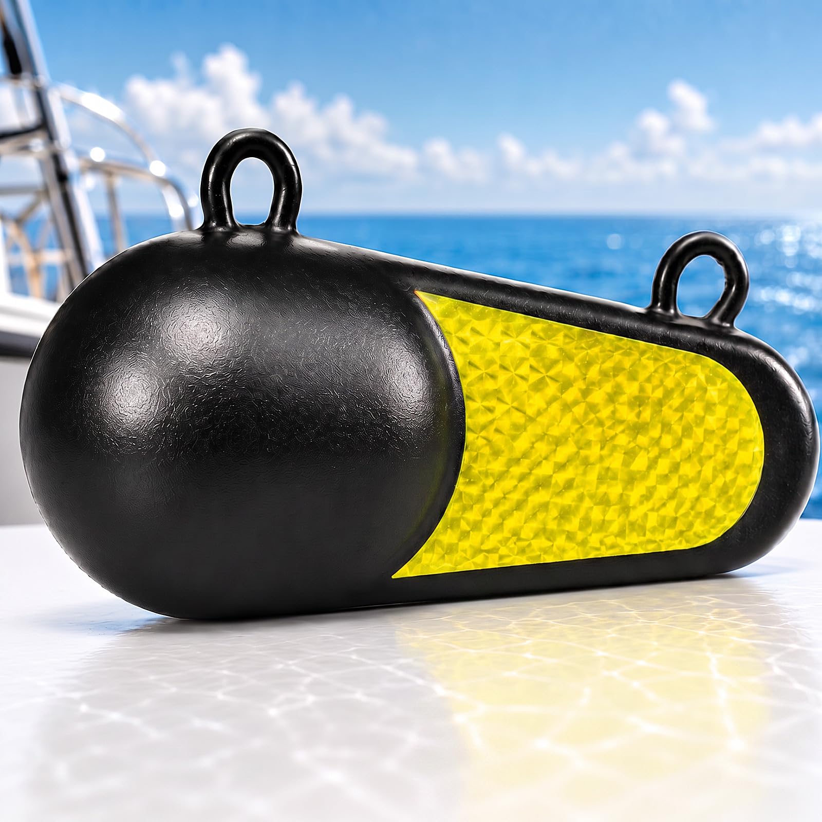Hollowfly Downrigger Weight Black Coated Oval Fishing Ball