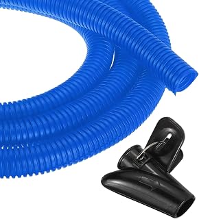 MECCANIXITY 1/2" 50ft Split Wire Loom Tubing w/Installation Tool Blue | Flexible Cord Protectors Cable Management Sleeve Conduits Cover for Office Home Electrical Automotive Wires