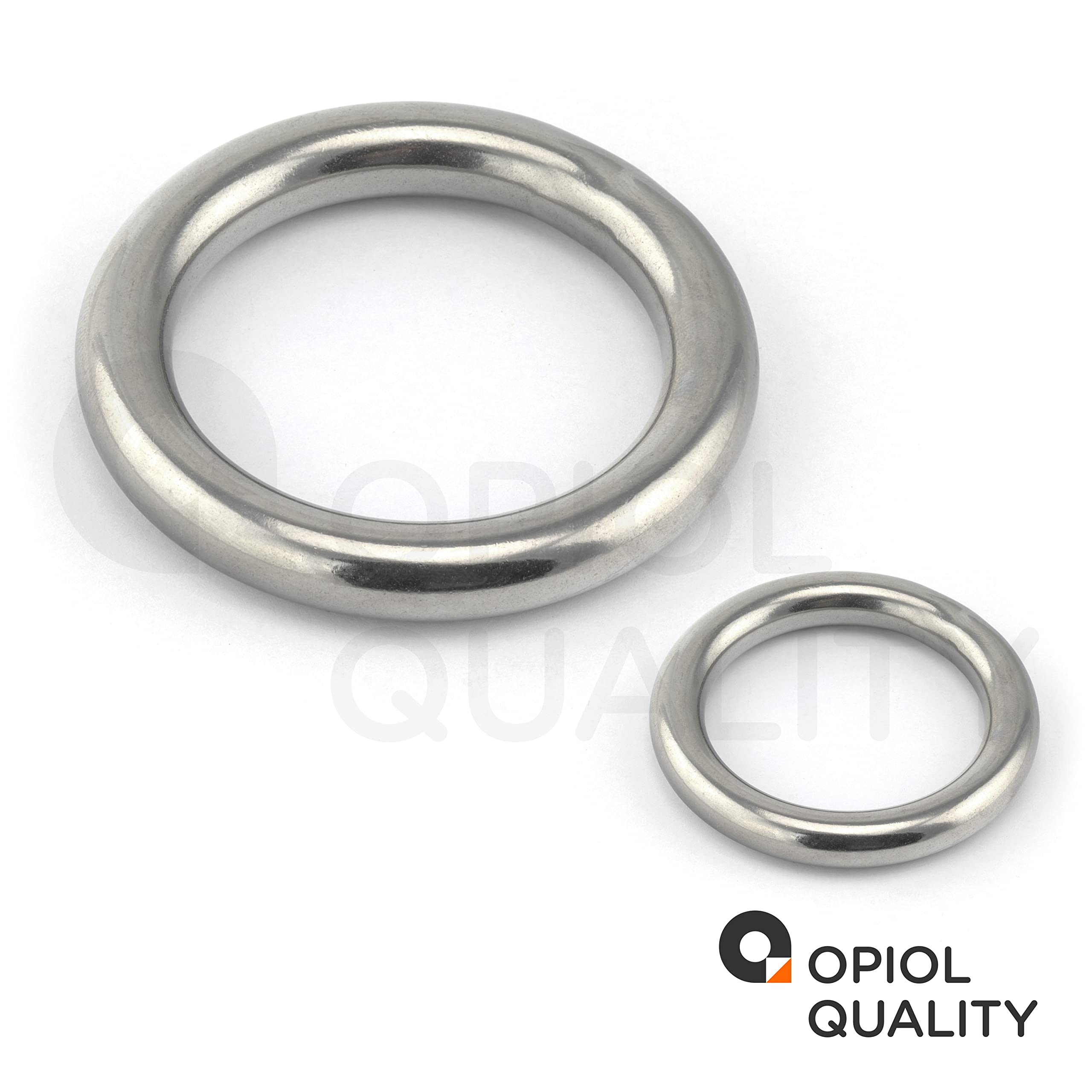 Ring geschweißt und poliert 60x10 mm aus Edelstahl A4 V4A (10 Stück) Metallring O-Ring Stahlring Ösen Edelstahlringe Oring Rundringe Rostfrei Öse
