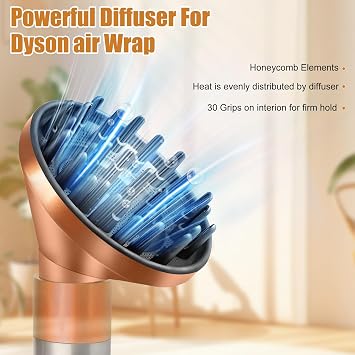 Diffuser for Dyson for Airwrap HS05 HS01 Upgraded Curling Iron Nozzle Attachment Converting Styler To Hair Dryer