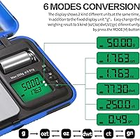 Vista 3 de Báscula de tiro con arco de doble unidad y pantalla HD, escala digital LCD de flechas de bolsillo, escala de 7.05 oz x 0.00 oz de gramos, mini