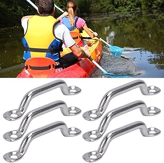 Stainless Steel Pad Eye Strap, 10pcs Kayak Deck Loops Tie Down Anchor Point Boat Top Pad Eye Strap Pad Kayak Deck Loops Tie for Kayak Canoe Rigging for Holding Down Fixing Objects