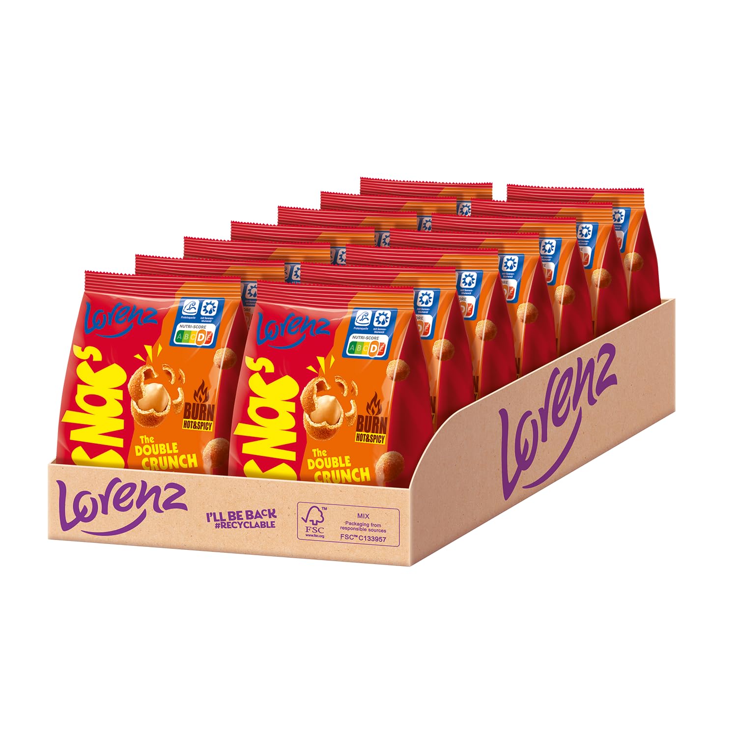 Lorenz Snack World NicNac's Burn, opakowanie 14 sztuk (14 x 110 g)
