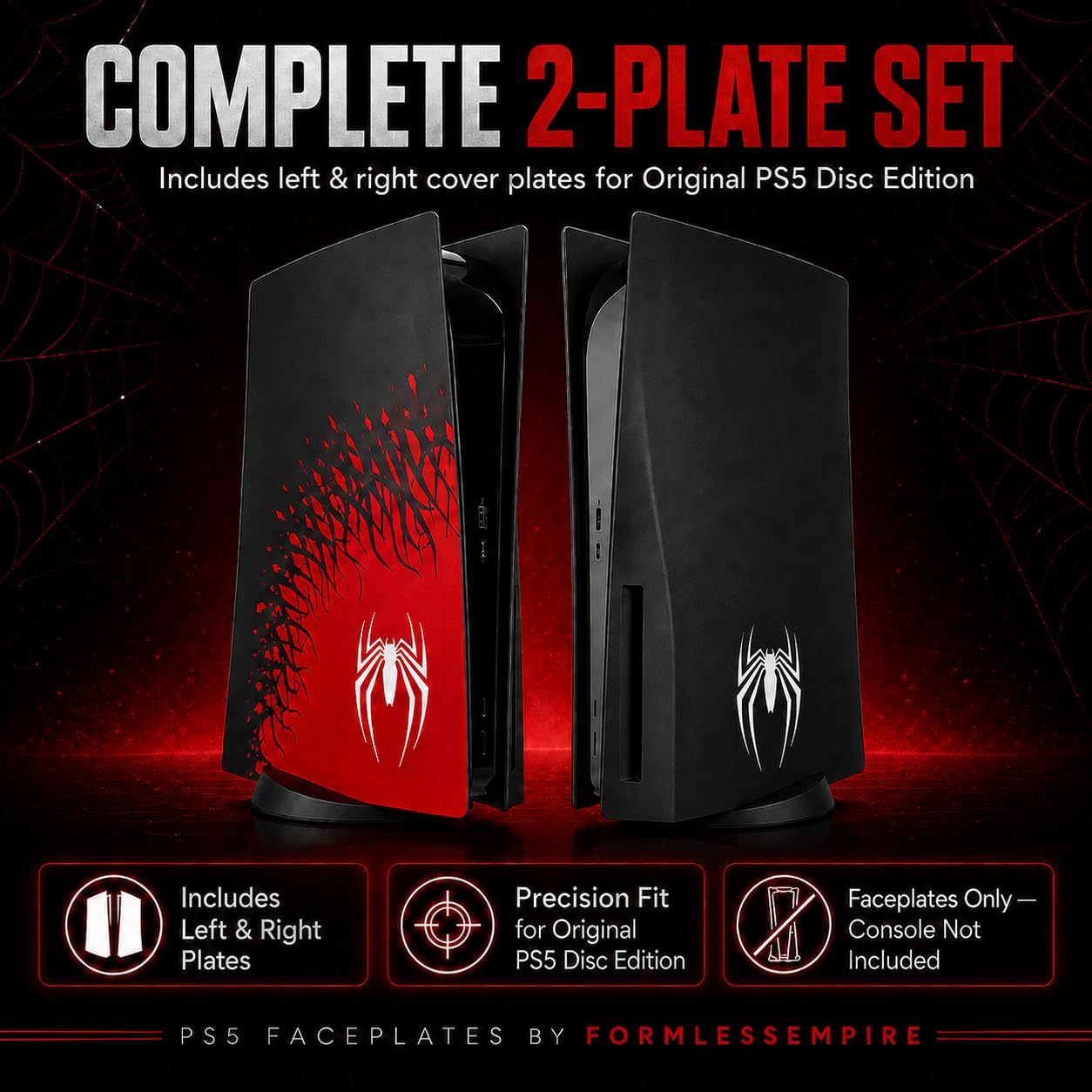 スパイダーマン ディスク版　プレイステーション5 カバー　ps5 Amazon.com: PS5 Plates Disc Edition, Spider Design Cover Plates