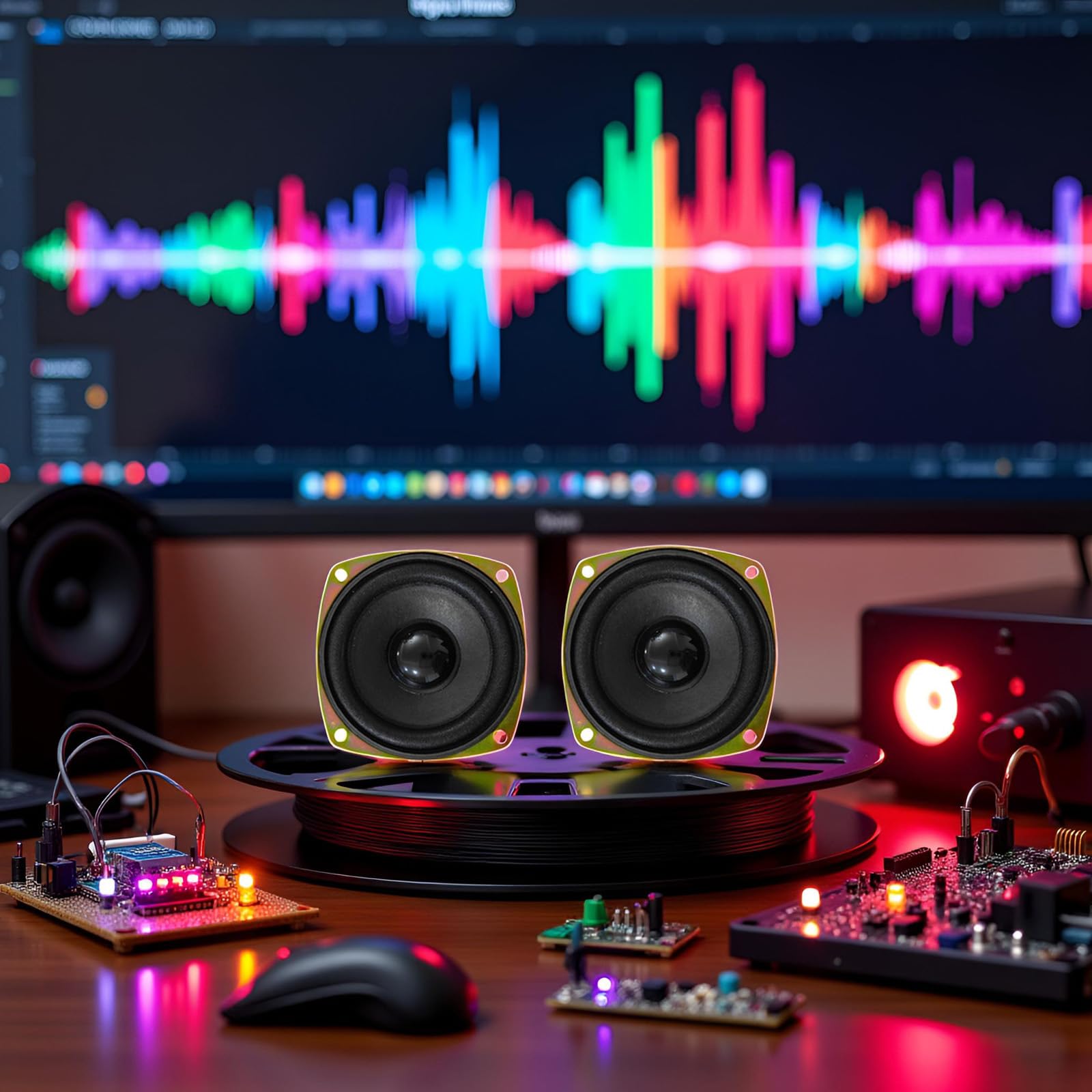 Gikfun 3 pollici 4Ohm 20W Full Range Audio Speaker Stereo Woofer Altoparlante per Arduino Sostituzione FAI DA TE (confezione da 2 pezzi) EK2173