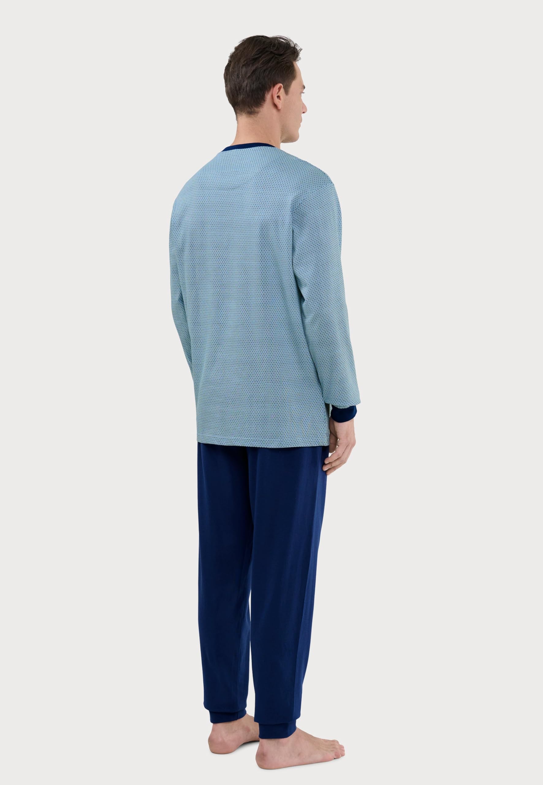 El Búho Nocturno Pijama Hombre Largo Otoño - Punto 100% Algodón o Mezcla - Conjunto Pantalón Manga Larga Rayas Ropa Dormir Verano Entretiempo Tallas Grandes