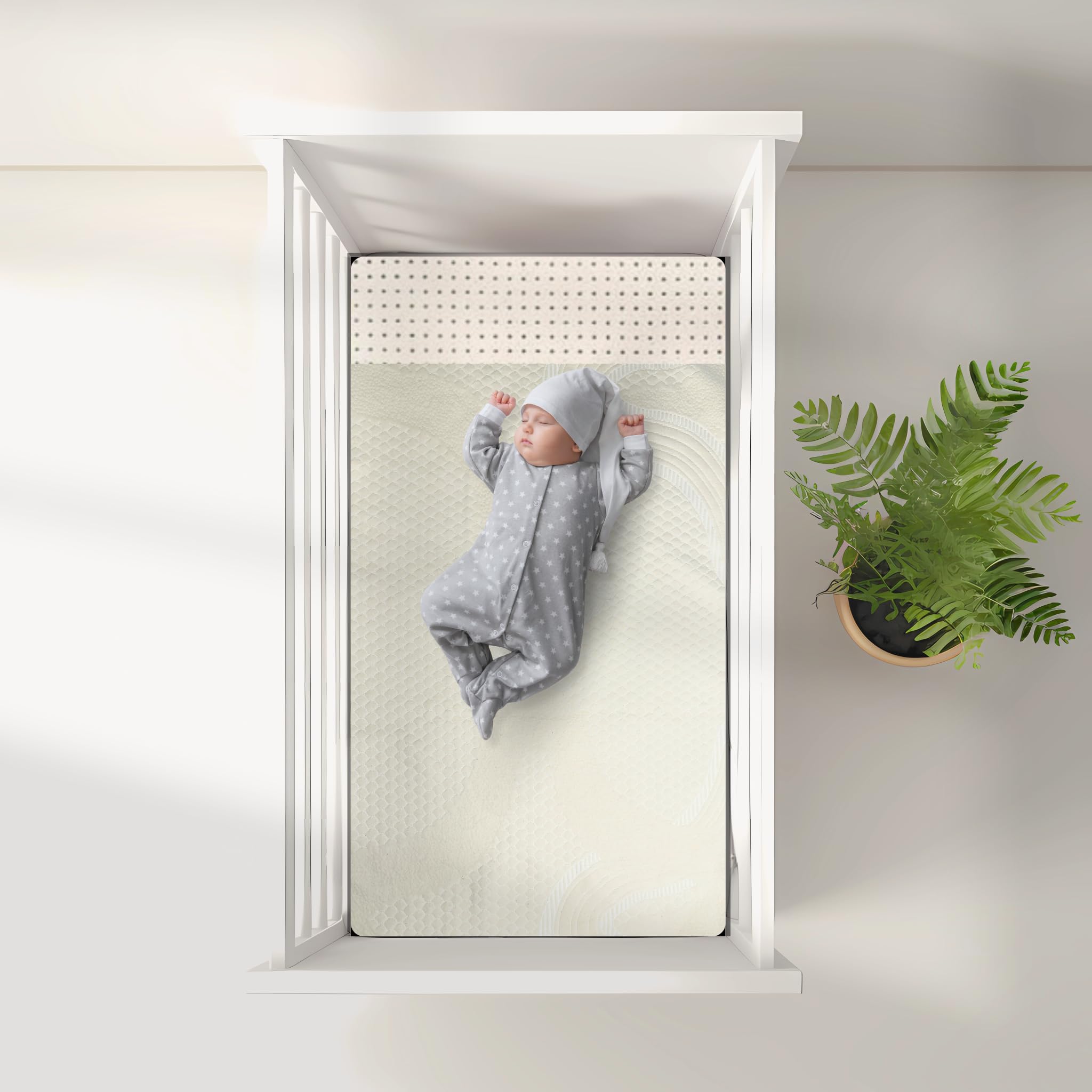 ORGANIC TEXTILES Organic Baby Mattress Topper with Organic Cotton Cover - GOLS/GOTS Certified - Breathable - 2" Standard (52"x28")